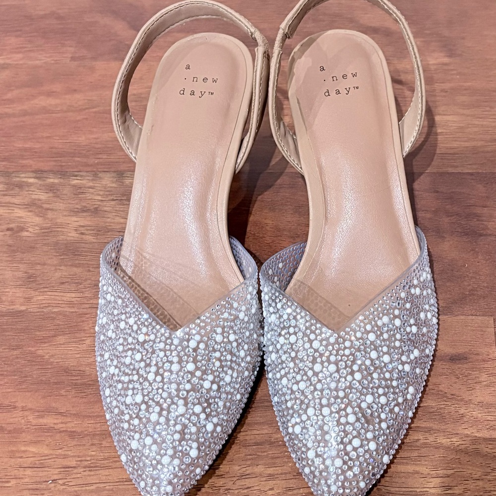 A New Day Isabel Embellished Slingback Kitten Heels